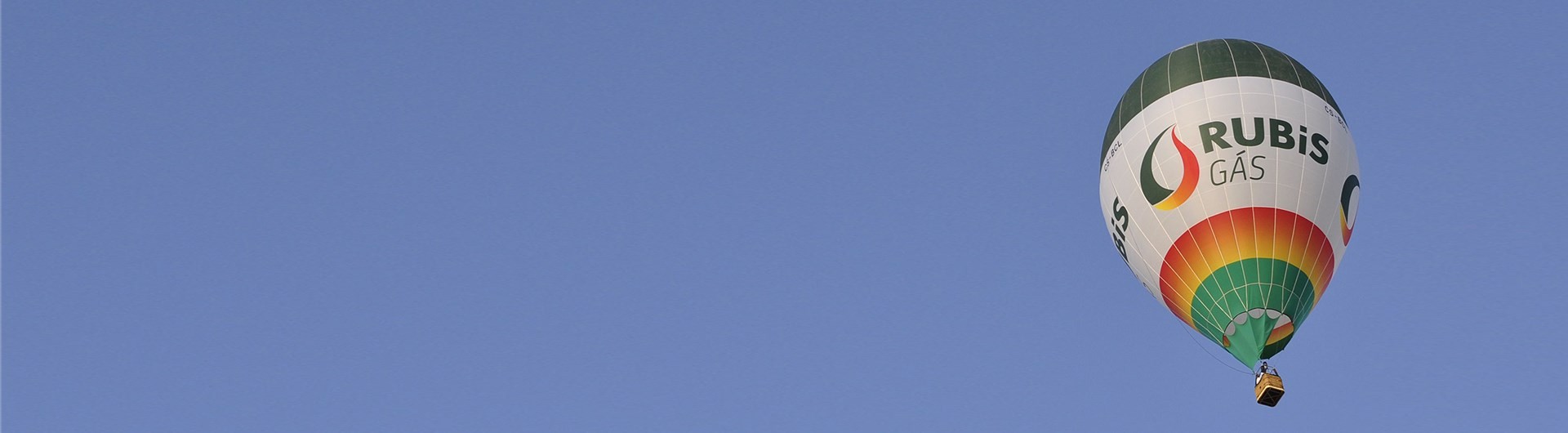 Banner com balão de ar quente da Rubis